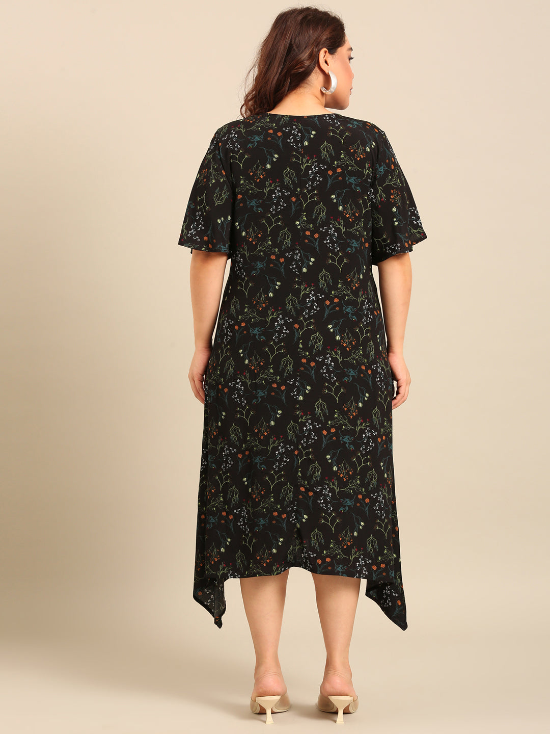 Ditsy Floral Print A-Line Dress