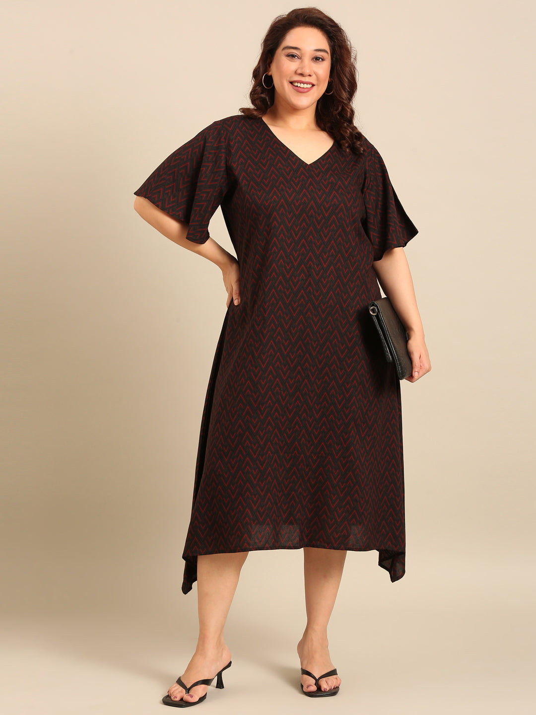 Printed A-Line Dress