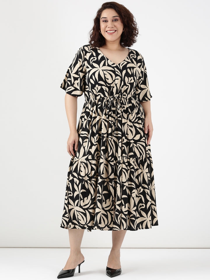 Black floral Maxi Dress