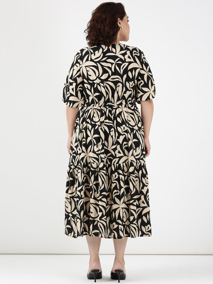 Black floral Maxi Dress