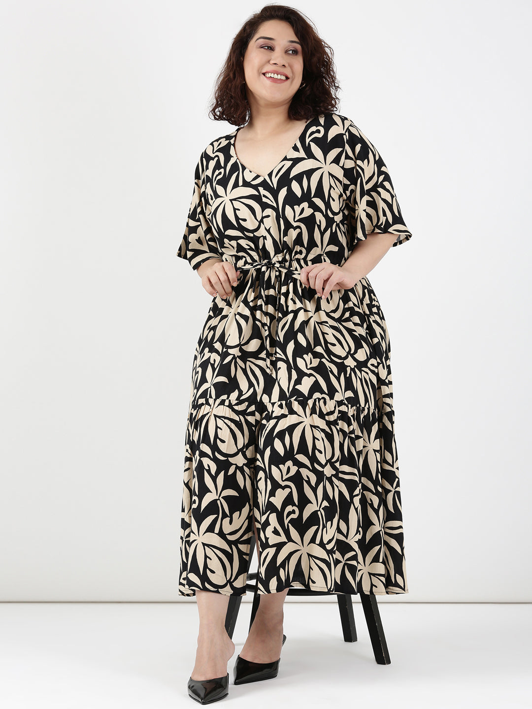 Black floral Maxi Dress