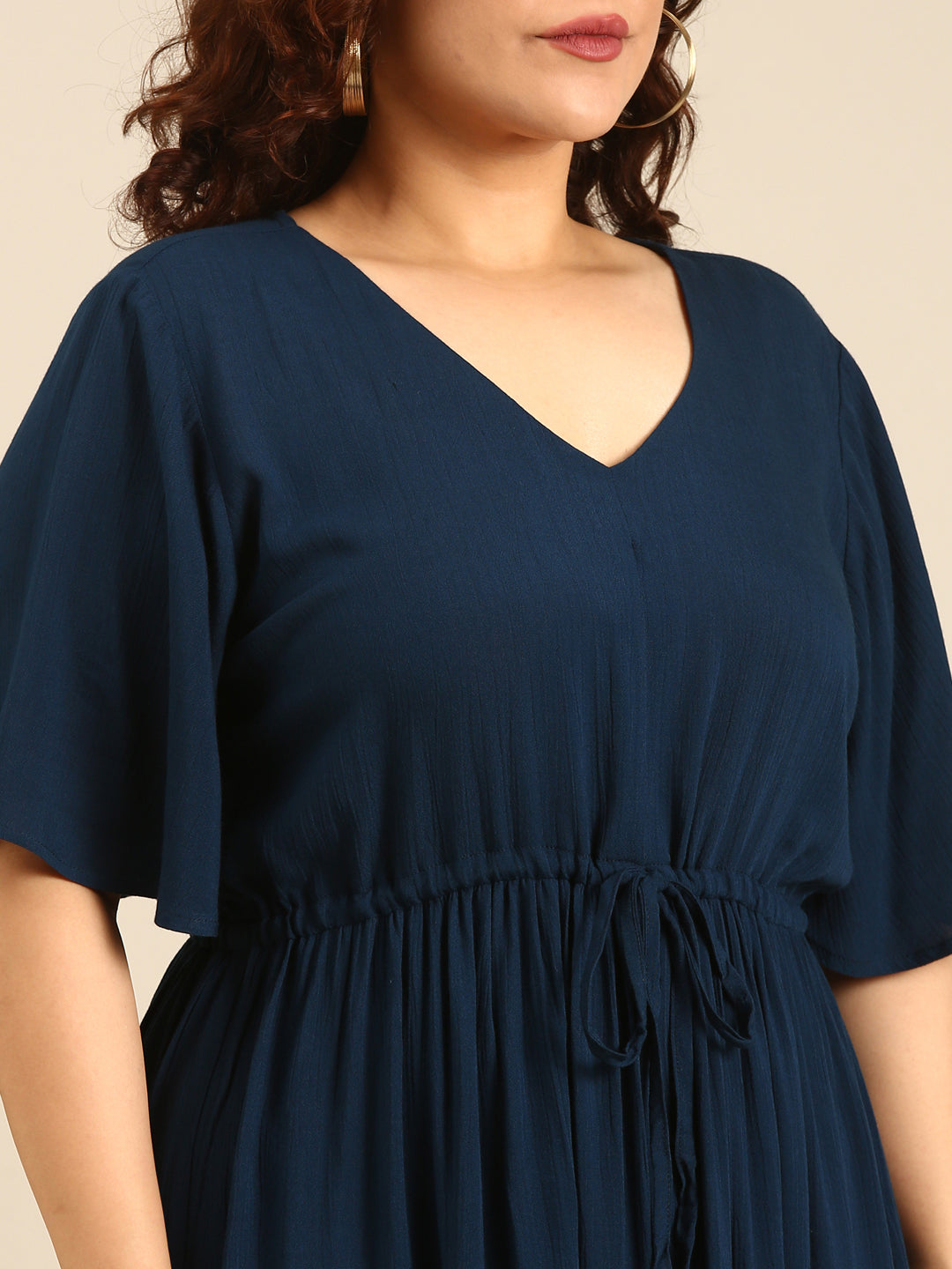 Teal Tie-Up Dress
