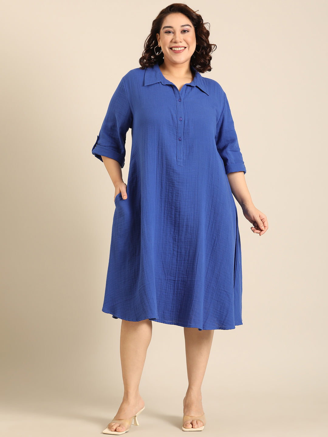 Cobalt A-Line Dress