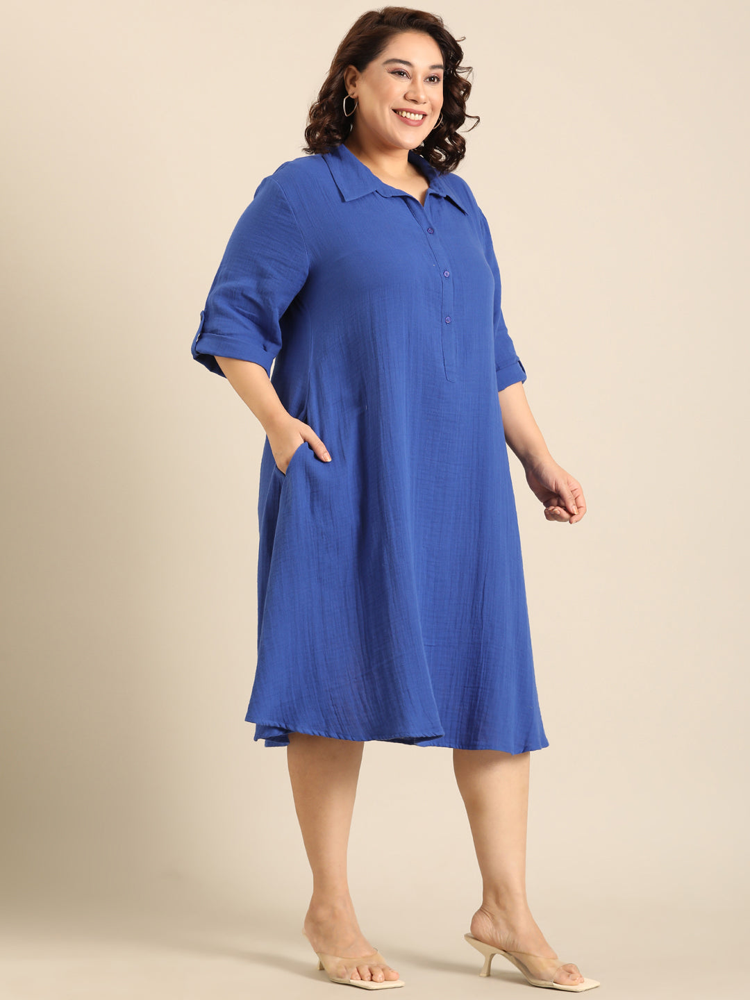 Cobalt A-Line Dress