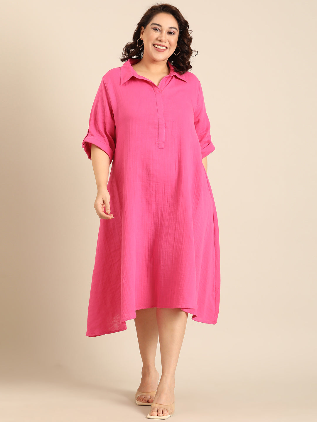 Pink A-Line Dress