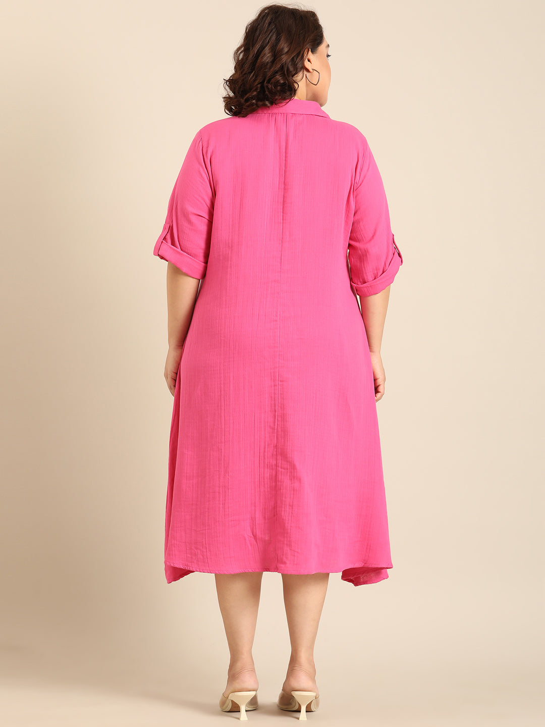 Pink A-Line Dress