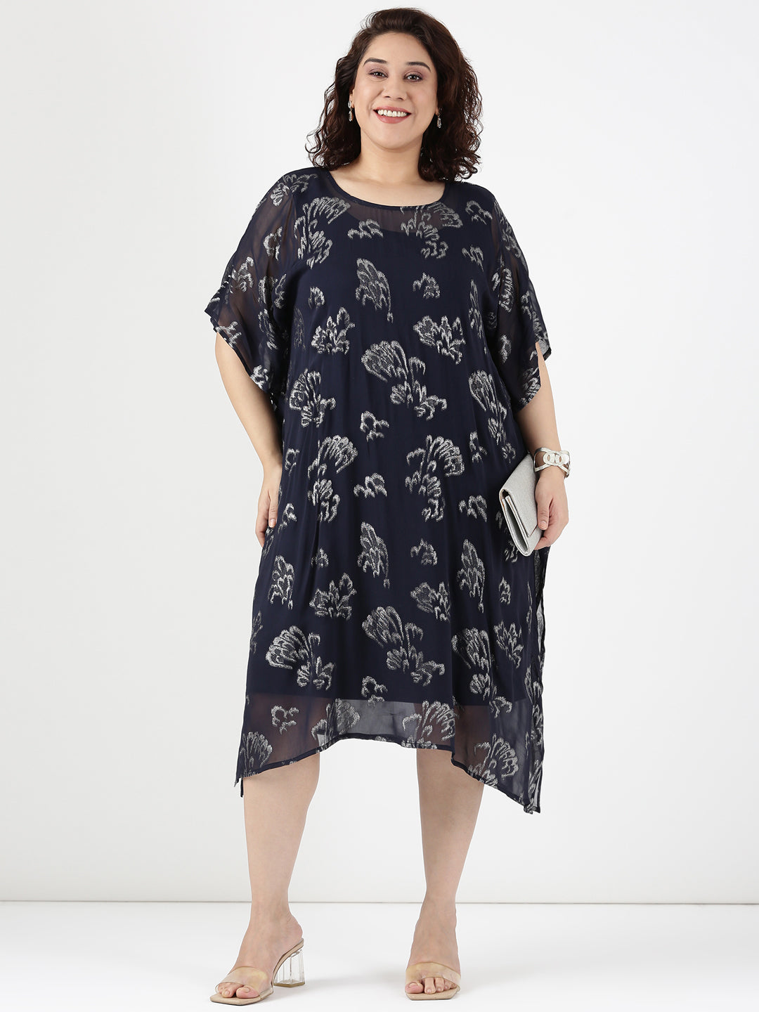 Navy Blue Kaftan Dress