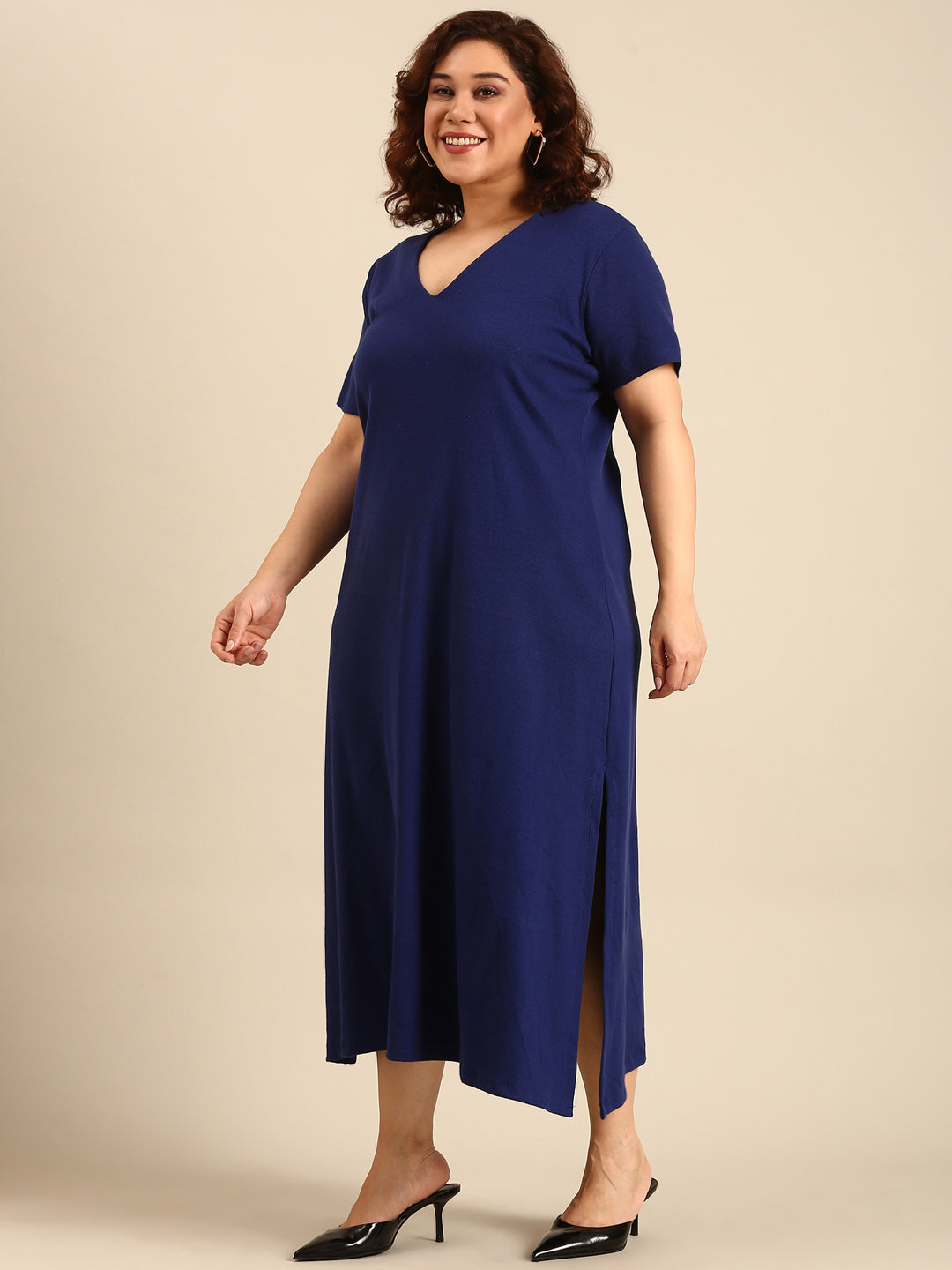 Cobalt Cotton Rib Maxi Dress