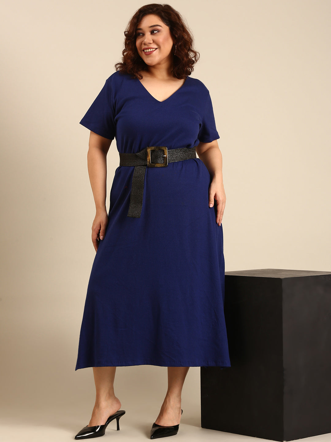 Cobalt Cotton Rib Maxi Dress