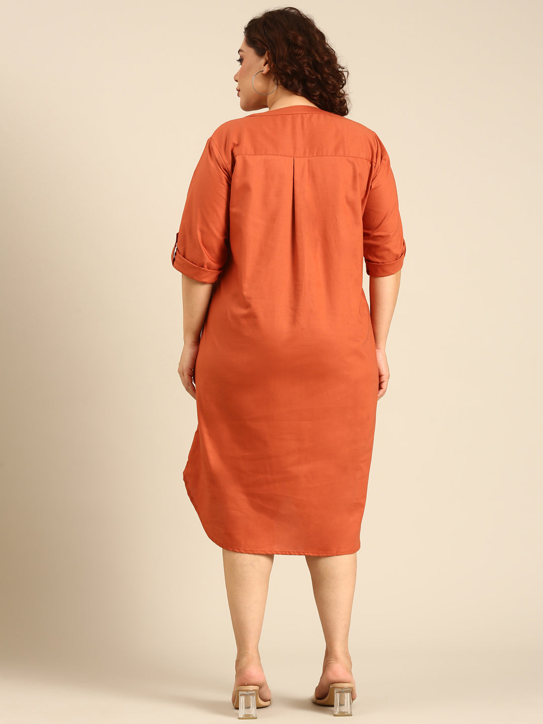 Solid Rust Dress