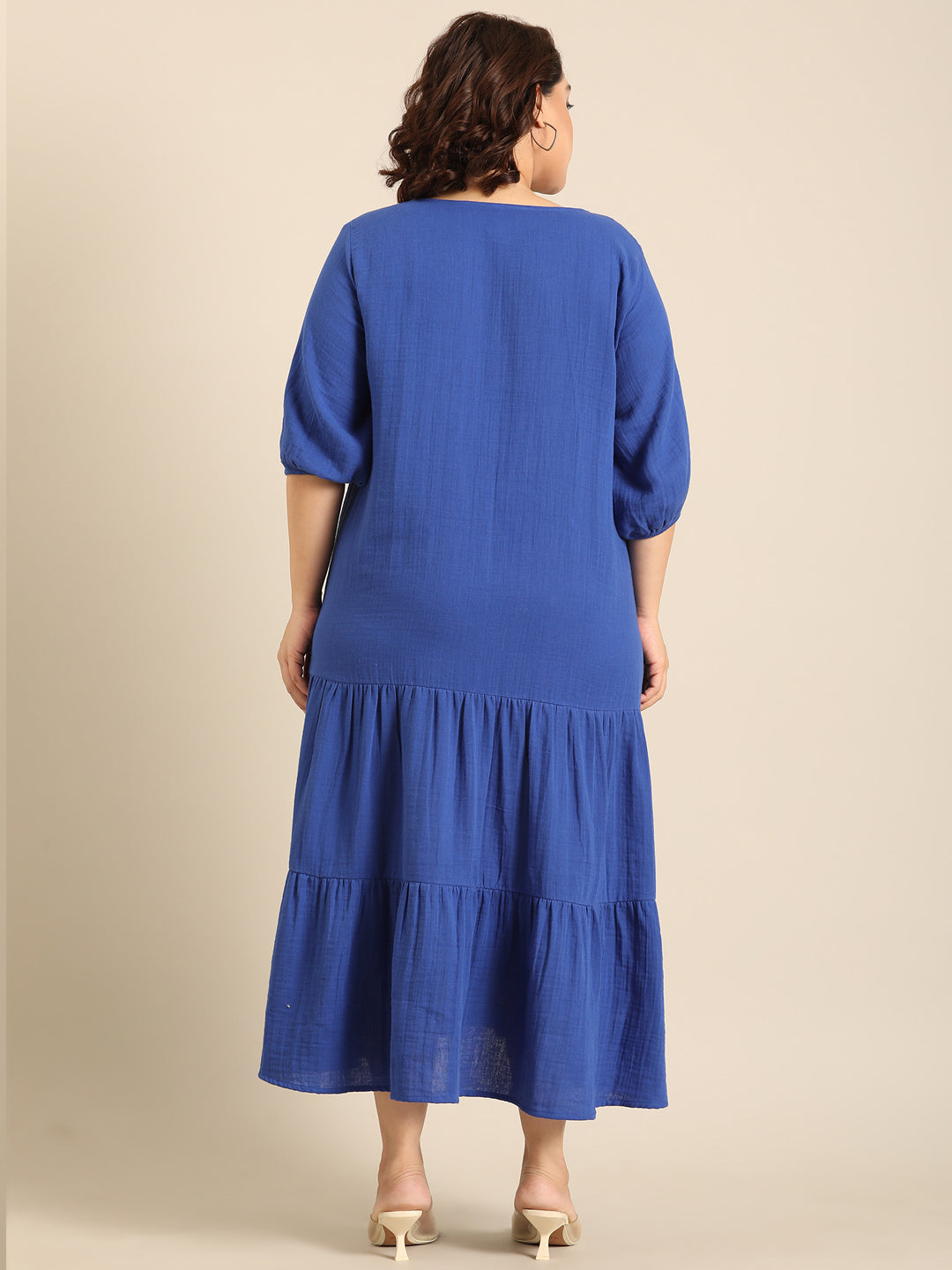 Cobalt Blue Tiered Dress