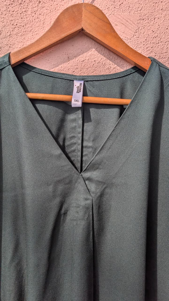 Dark Green A-Line Dress2