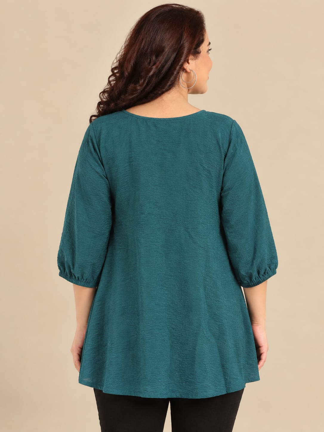 Dark Green V-Neck Tunic