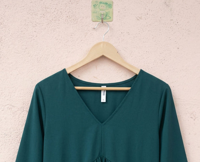 Dark Green V-Neck Tunic