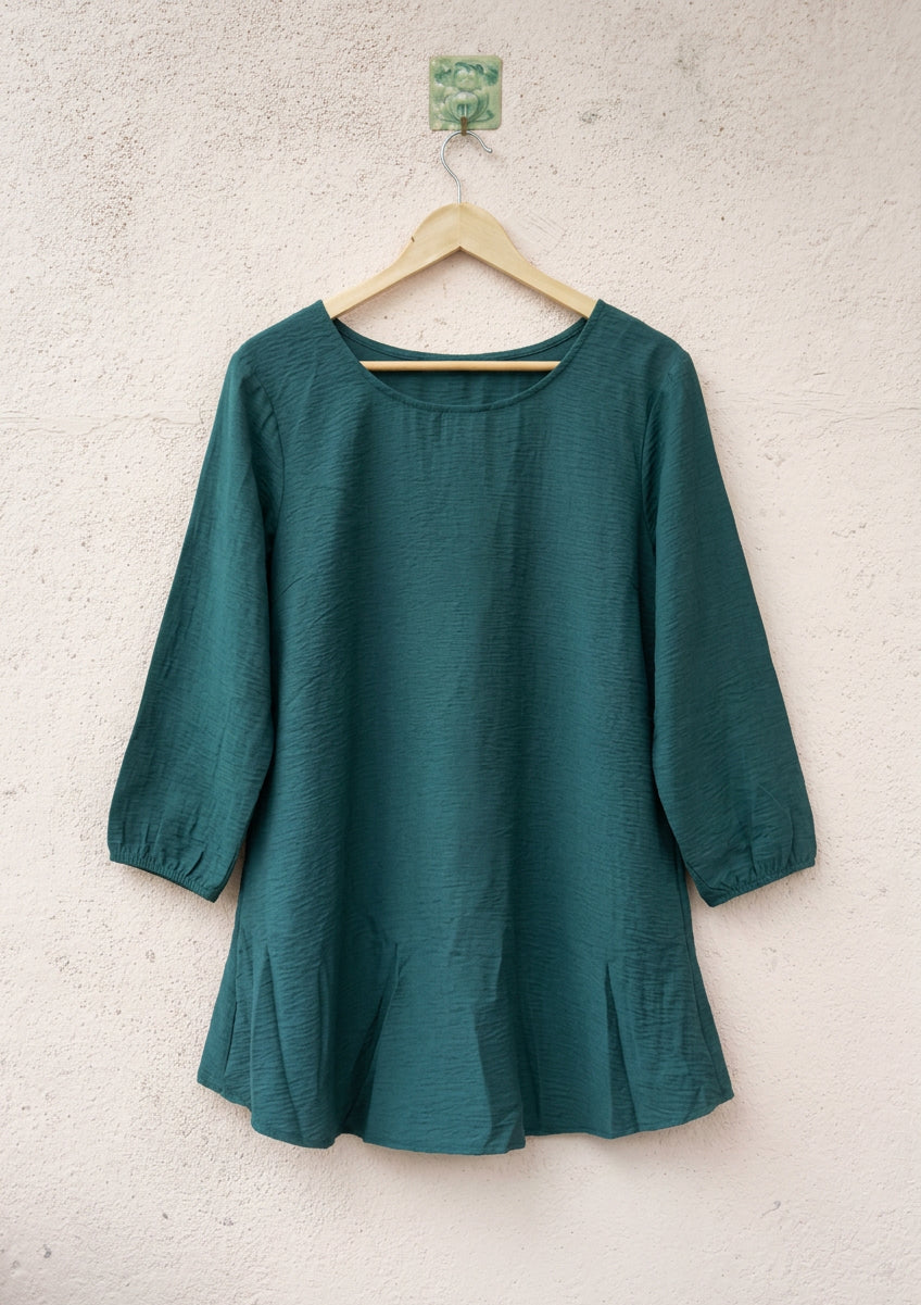 Dark Green V-Neck Tunic
