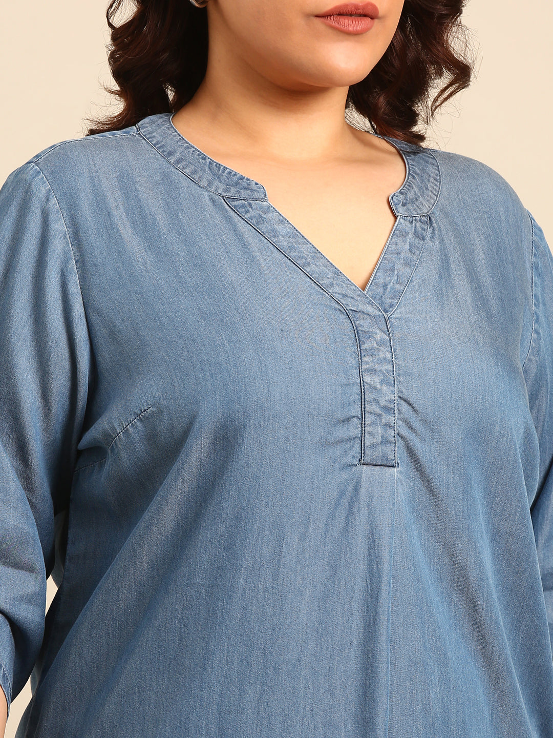 Dress with Mandarin Collar