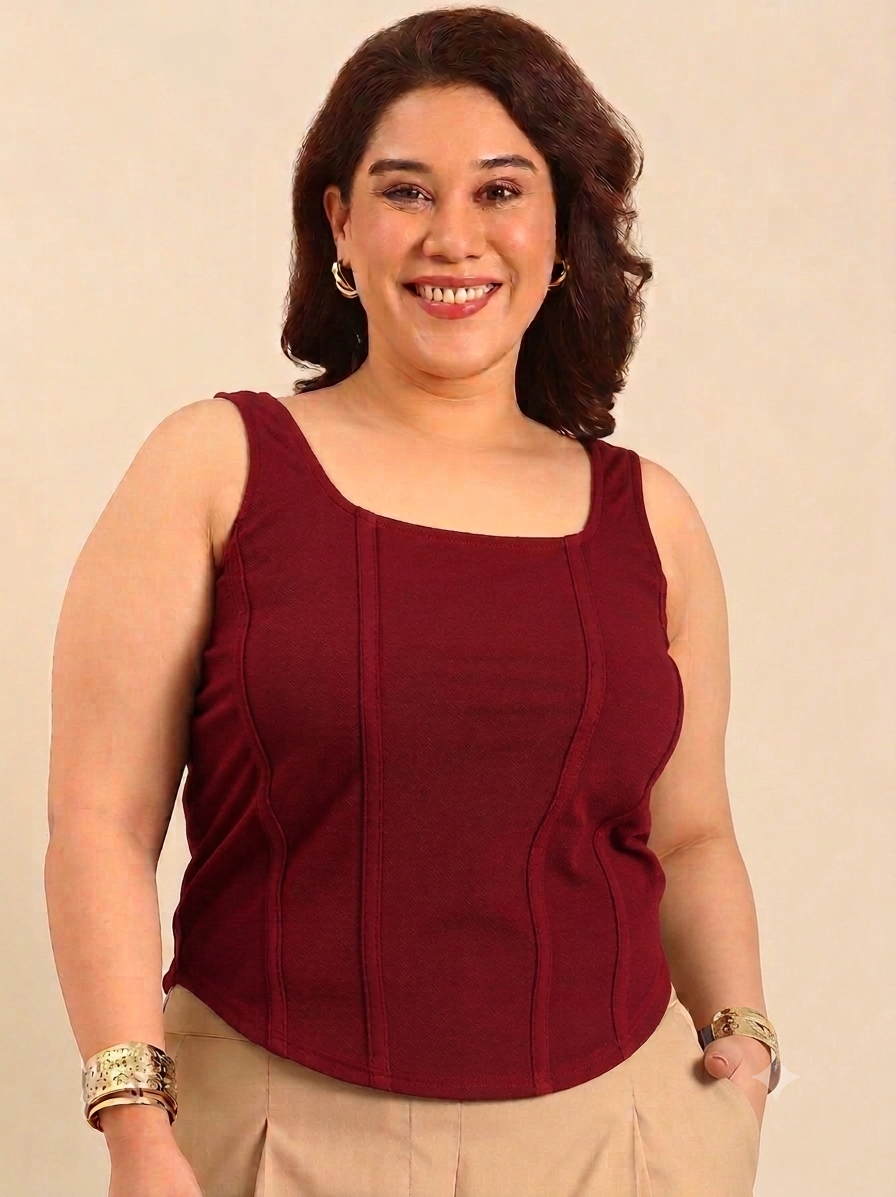 Maroon Corset Top