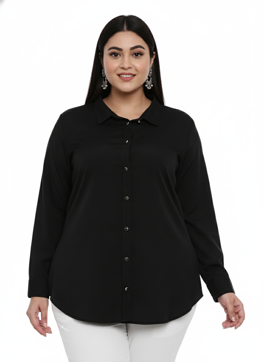 Black Satin Shirt