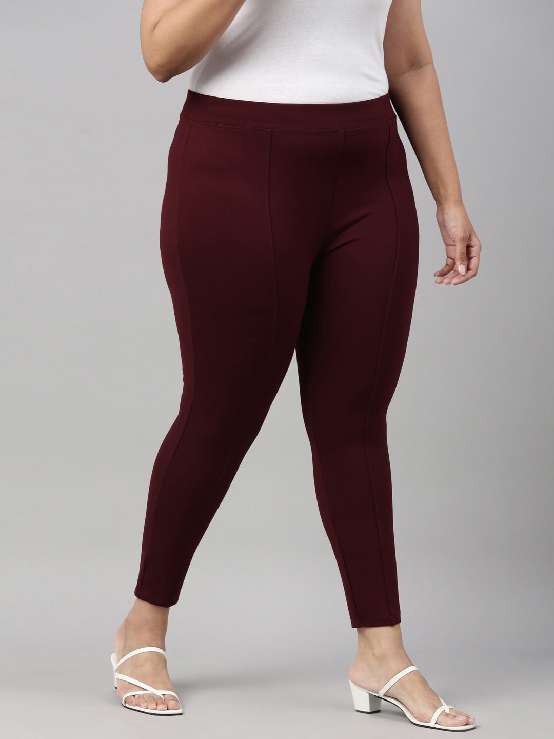 HIGH STRETCH BURGUNDY FORMAL PANTS