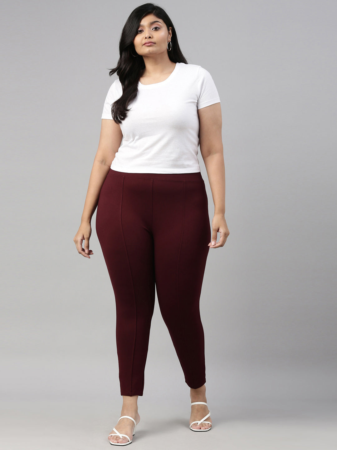 HIGH STRETCH BURGUNDY FORMAL PANTS