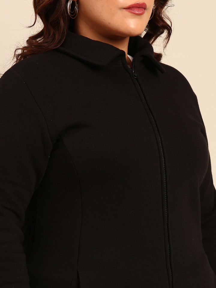 Black Terry Cotton Jacket