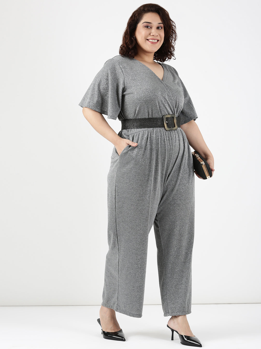 Glimmer Grey Jumpsuit