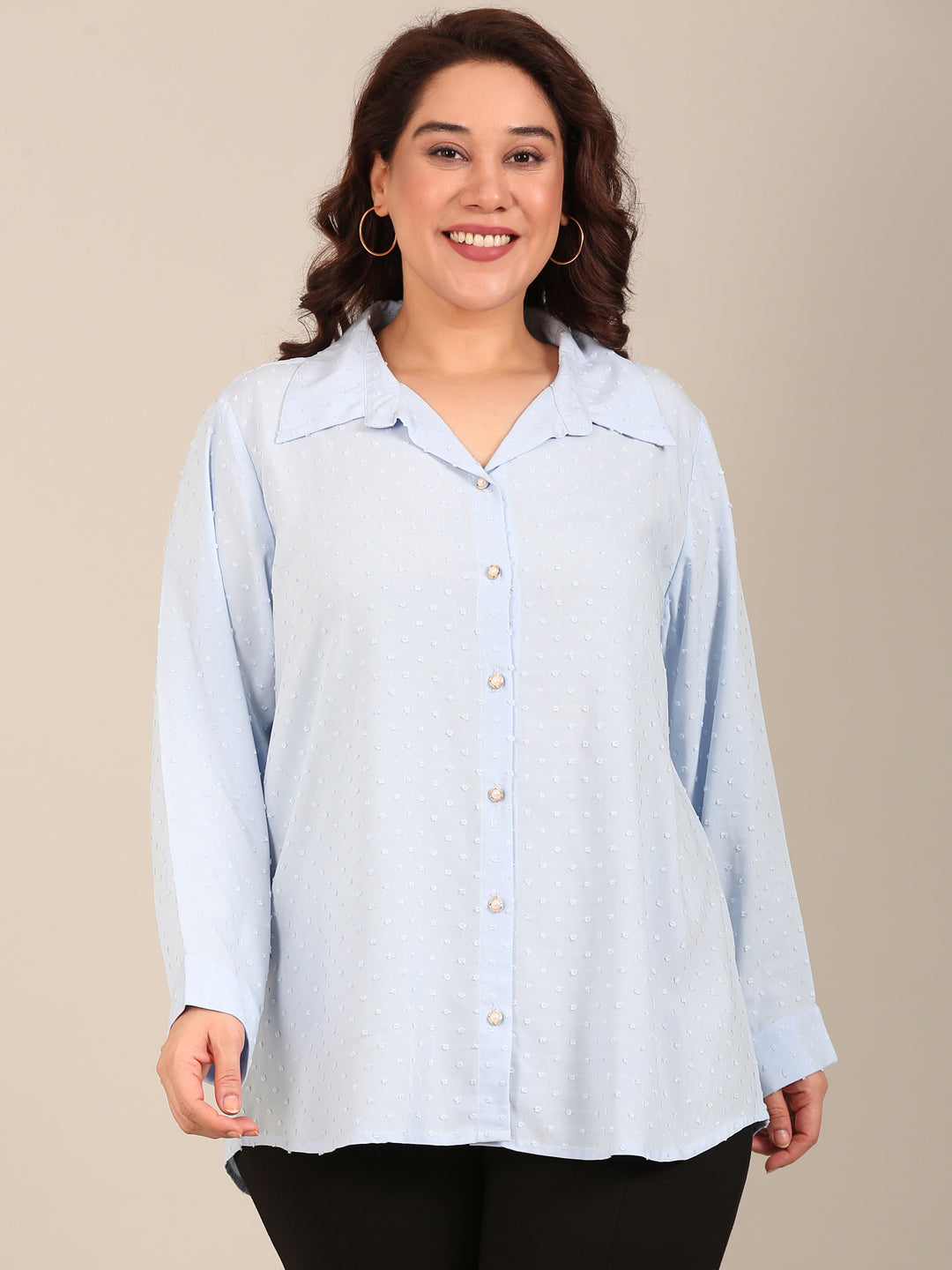 Light Blue Dobby Button-Down Shirt