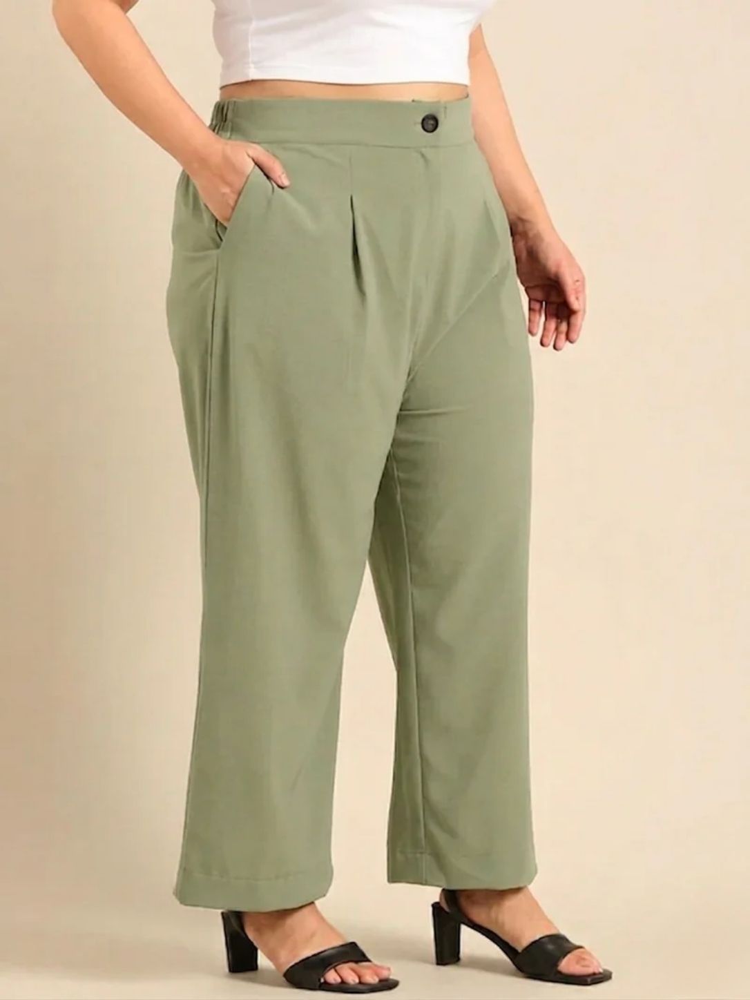 Light Green Korean Pants