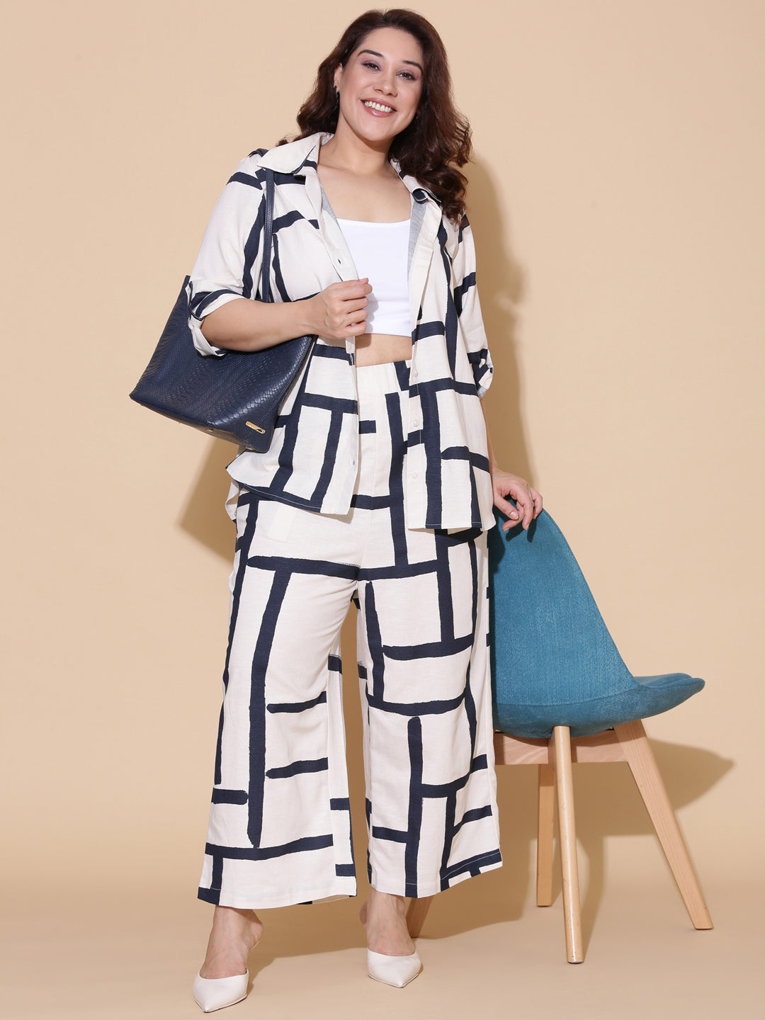Maze Linen Button Down Shirt