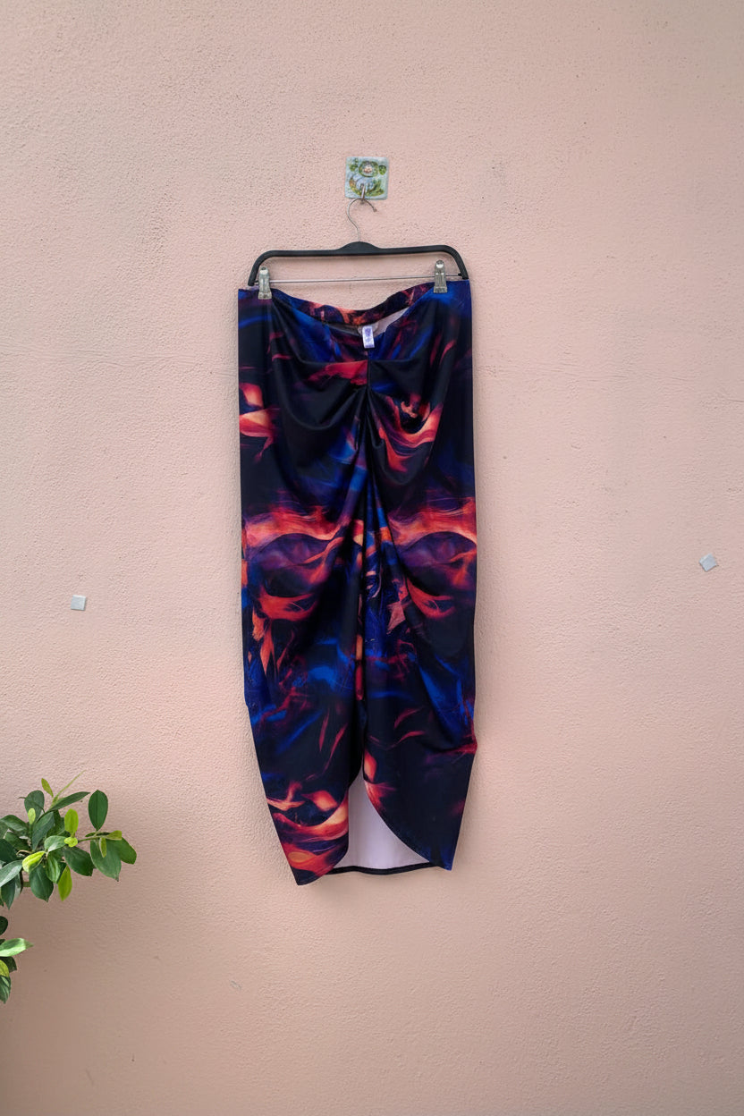 Multi-Color Ruched Skirt