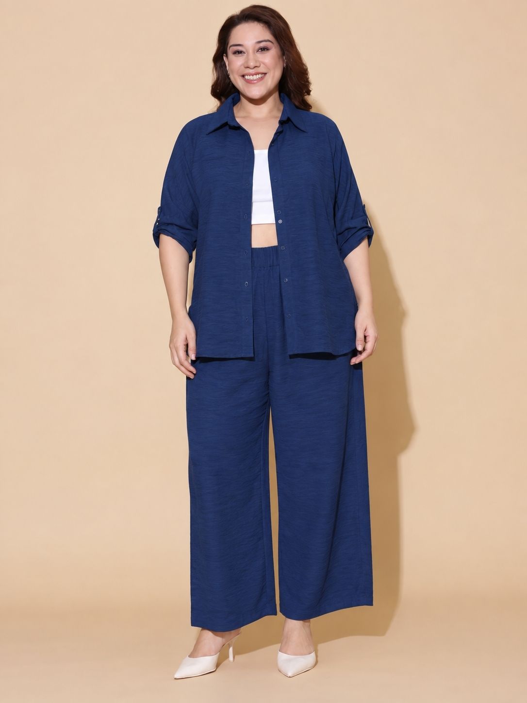 Navy Blue Relaxed Co-Ord Set