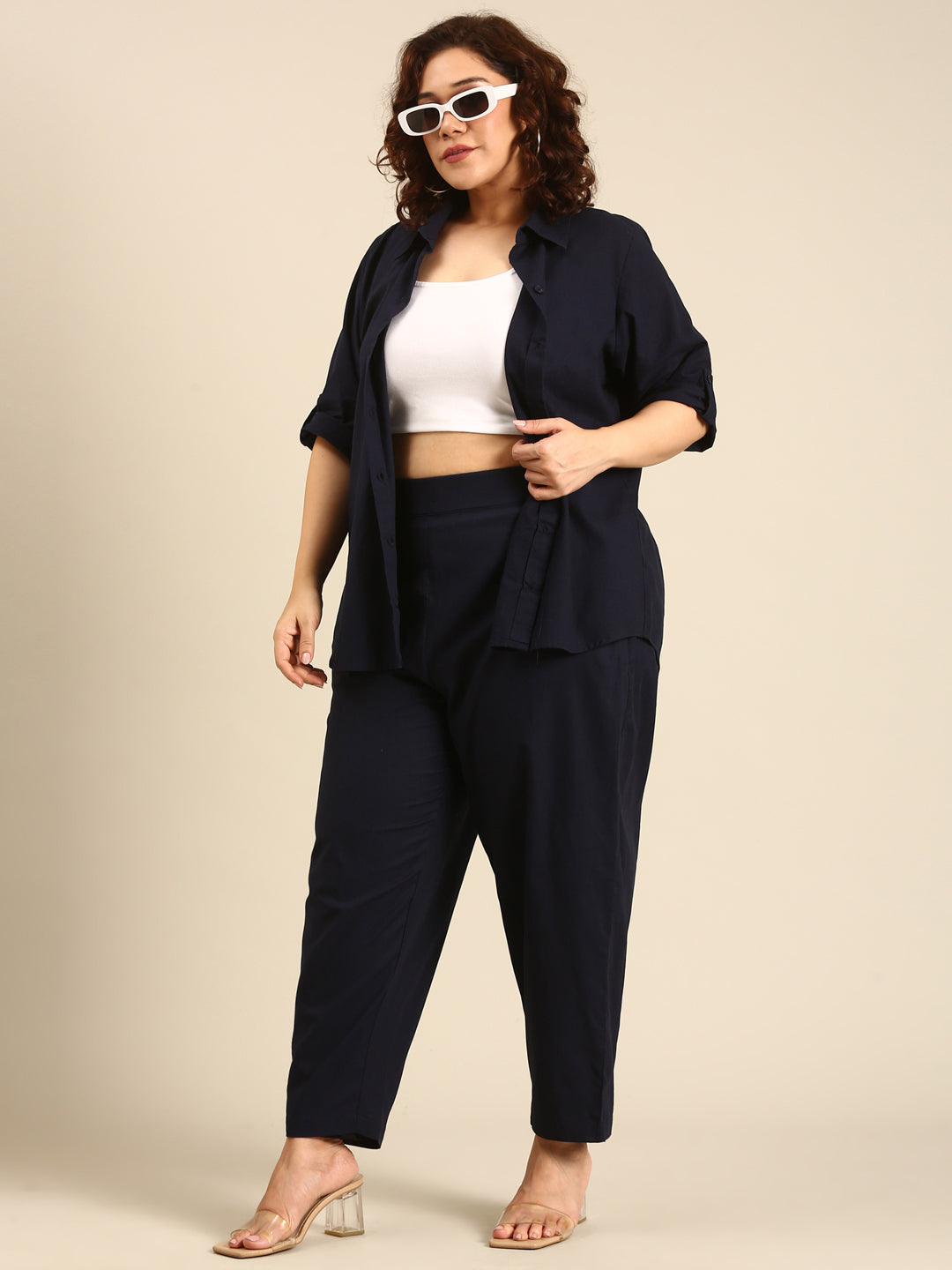 Navy Cotton Co-ord Set (2 Piece)2