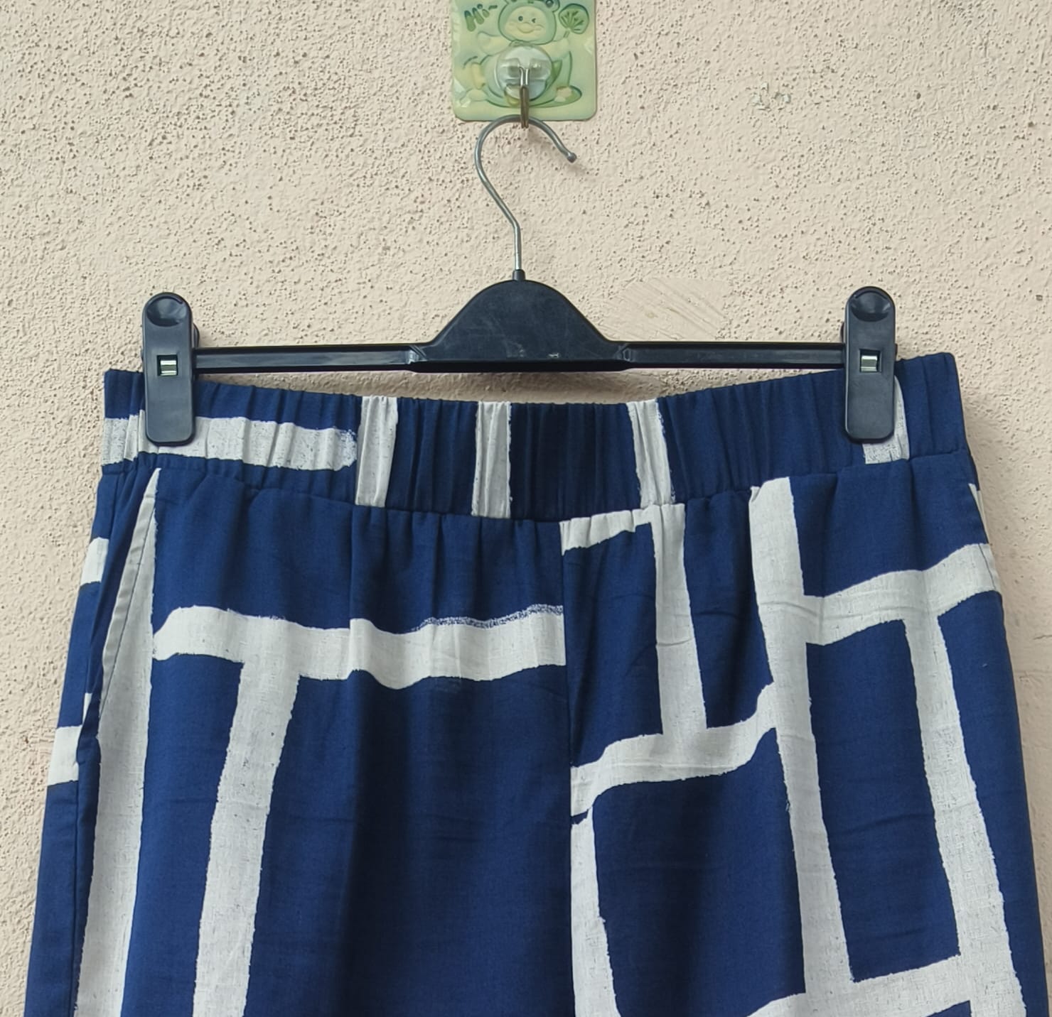 Navy Maze Wide-Leg Palazzo
