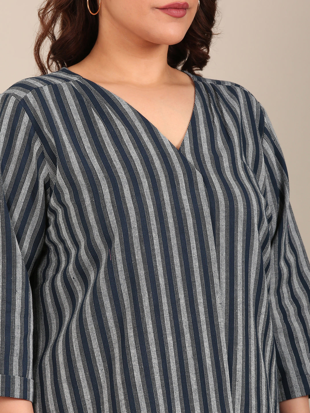Navy Striped Top