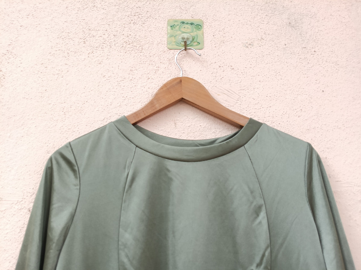 Olive Green Peplum Top