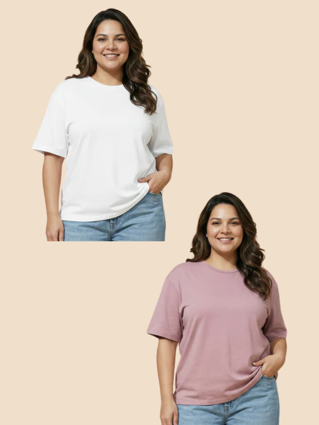 Oversized T-Shirt Combo-Pack of 2