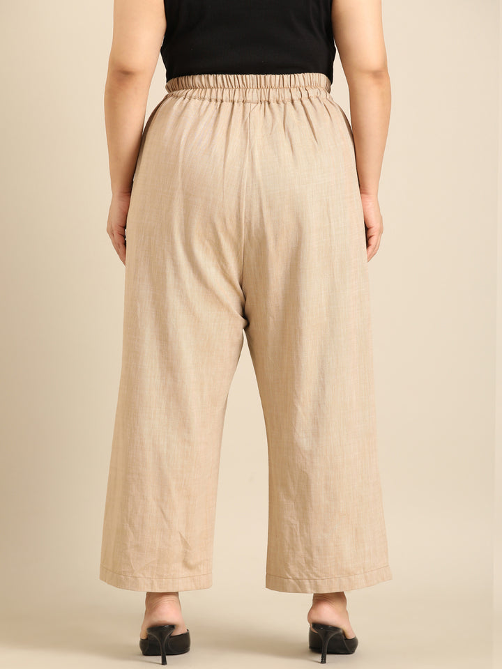 Beige wide leg palazzo