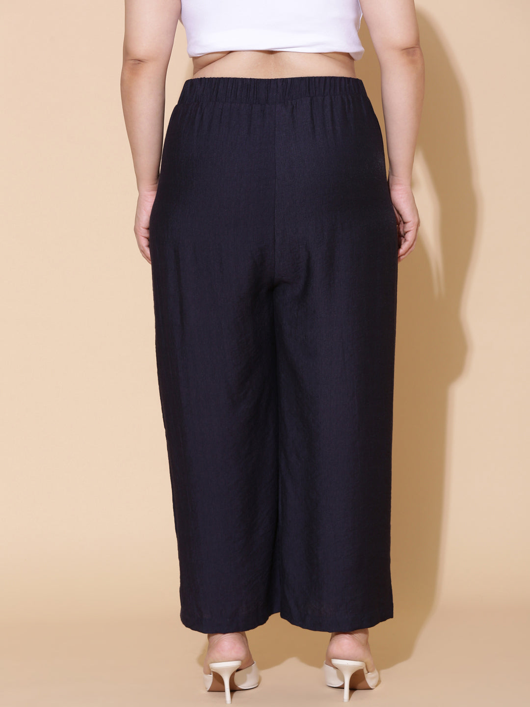 Navy Flared Palazzo
