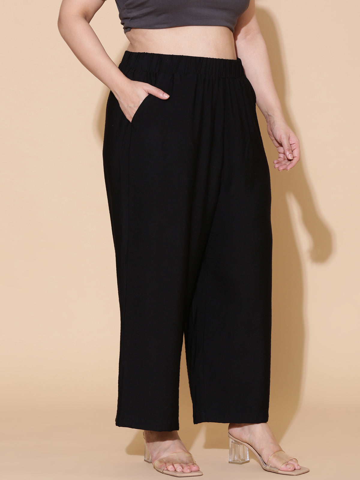 Black Flared Palazzo