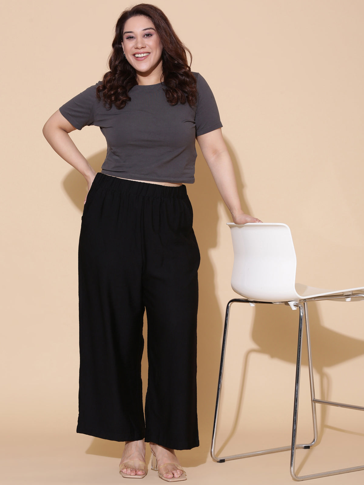 Black Flared Palazzo