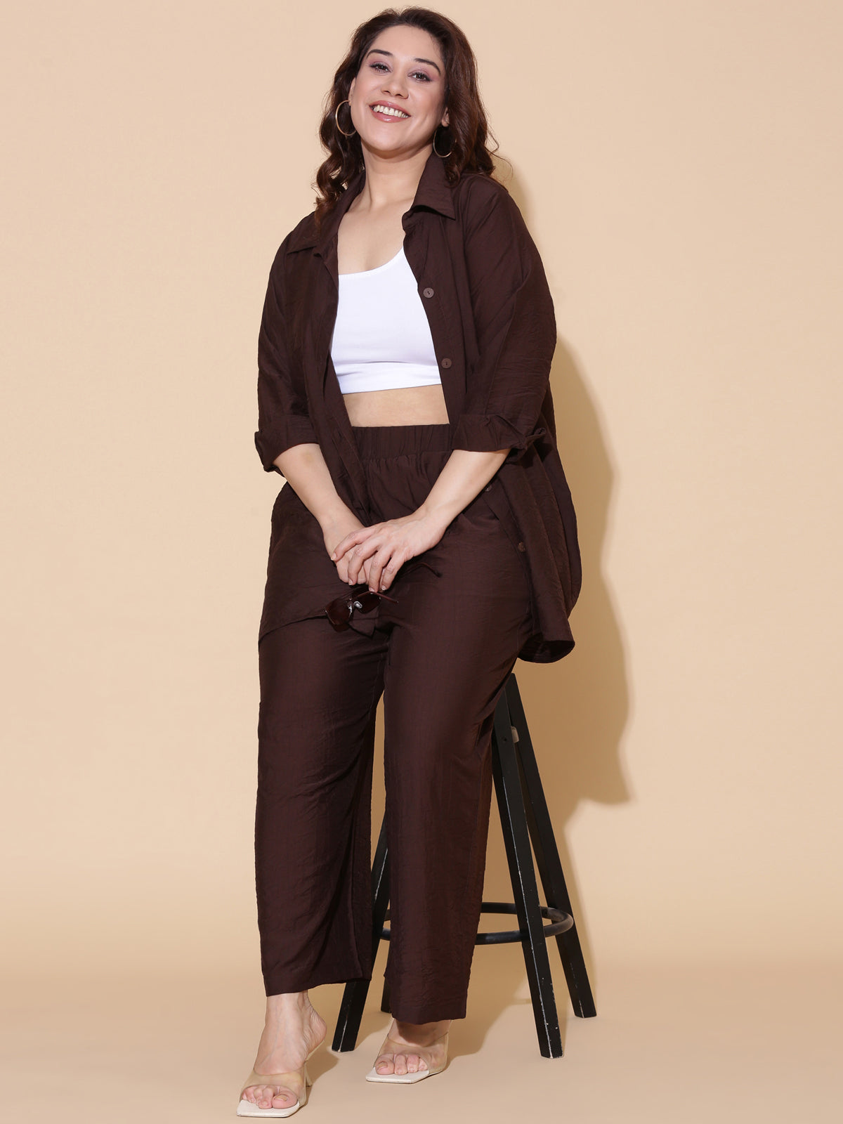 Brown Flared Palazzo