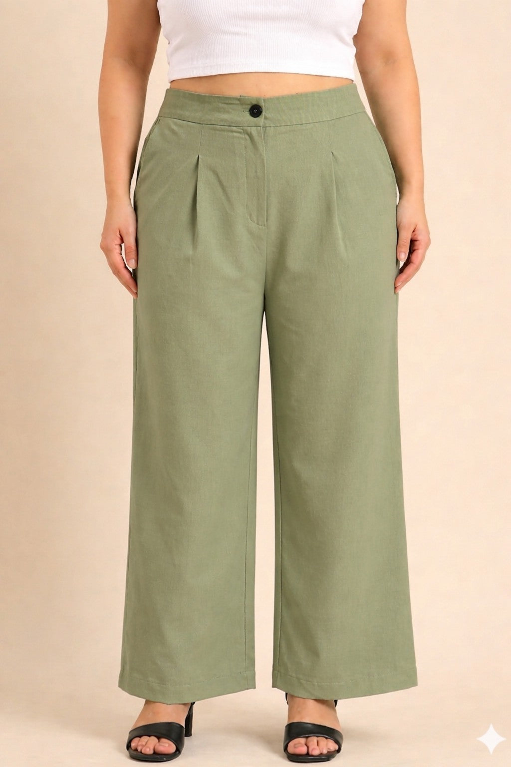 Light Green Korean Pants