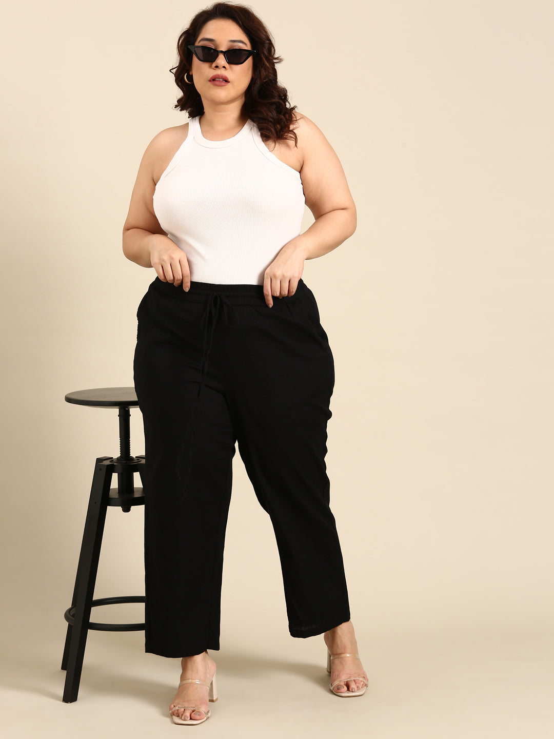 BLACK LINEN PANT