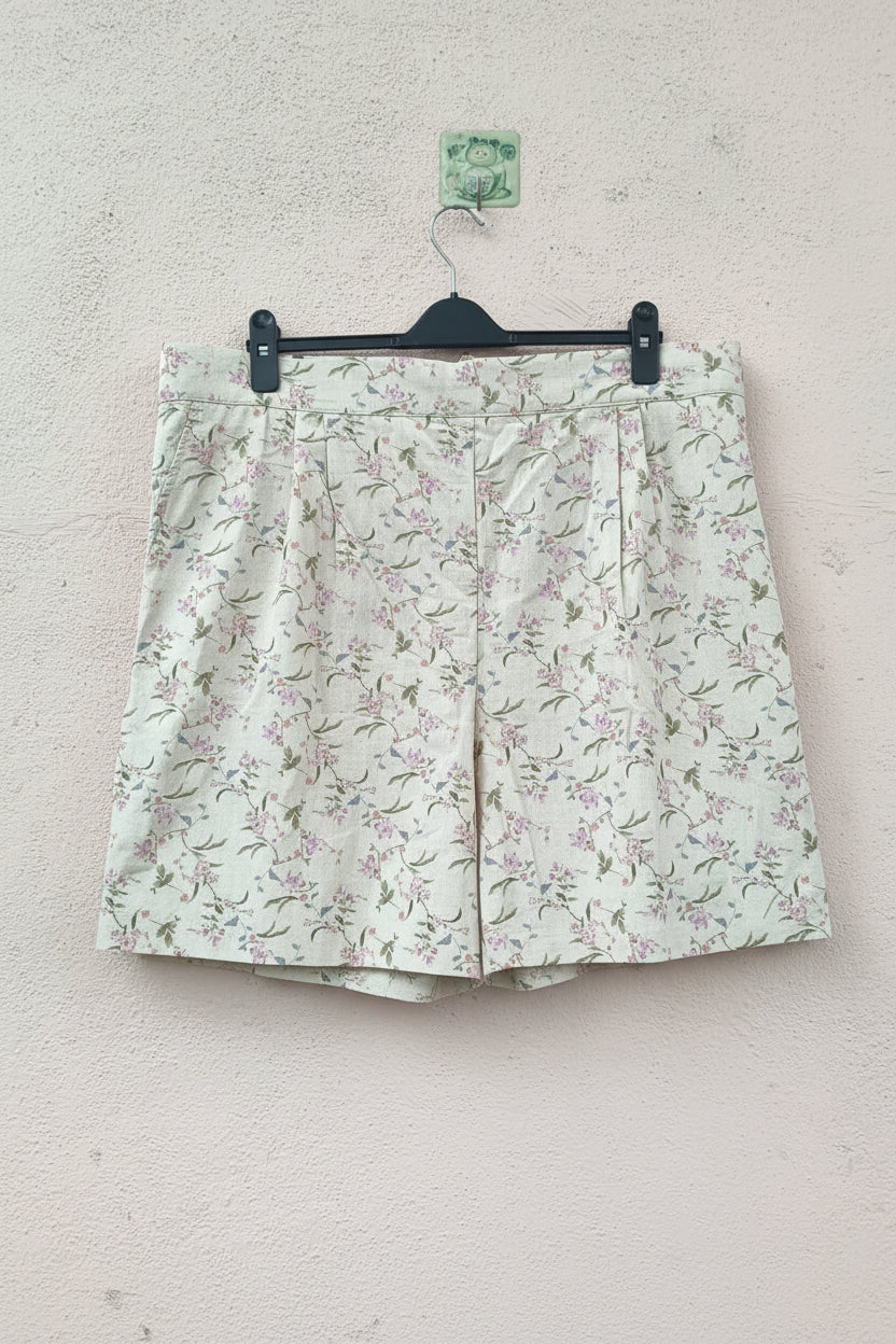 Pastel Floral A-Line Shorts