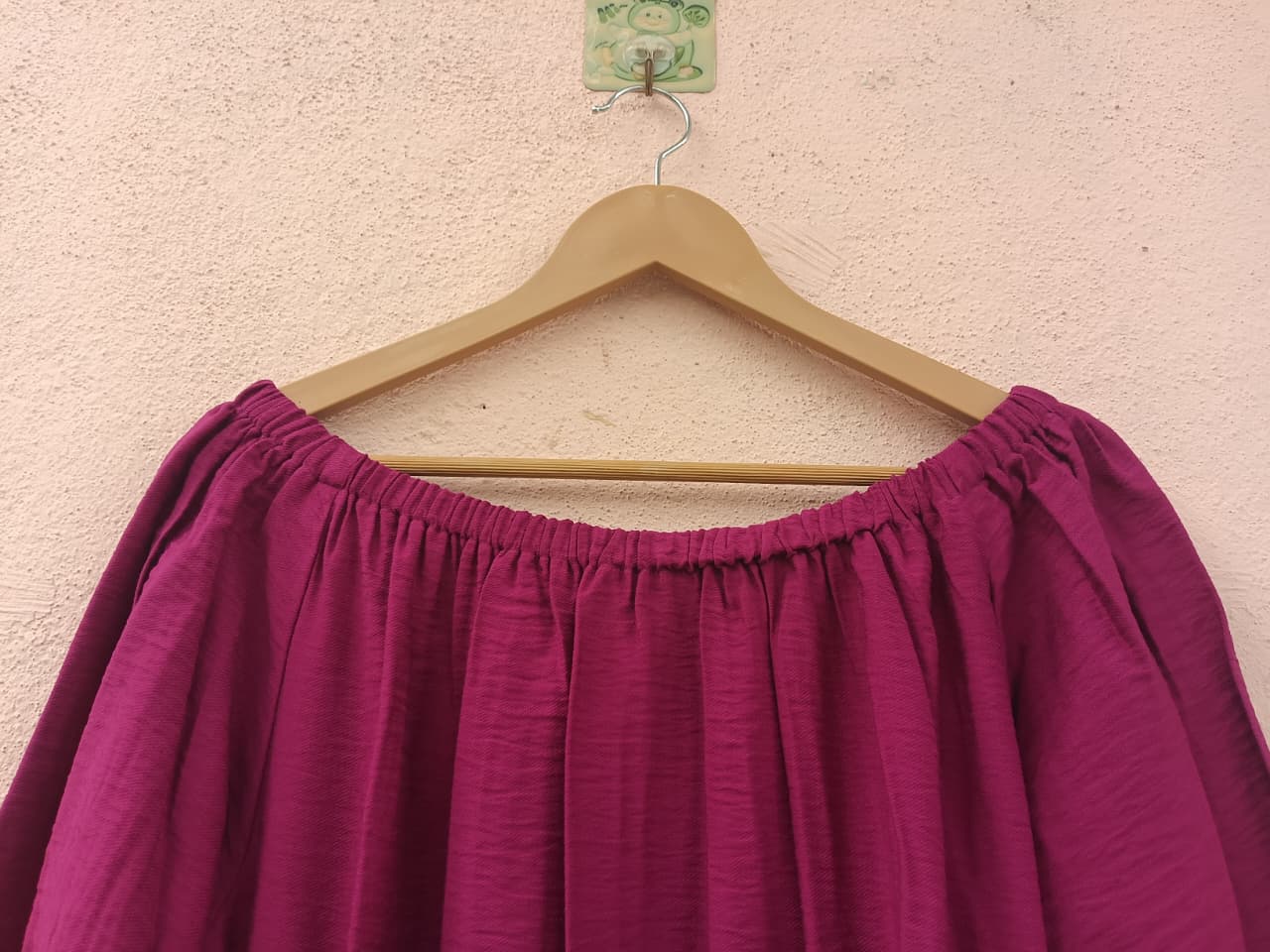 Pink Off-Shoulder Midi Dress