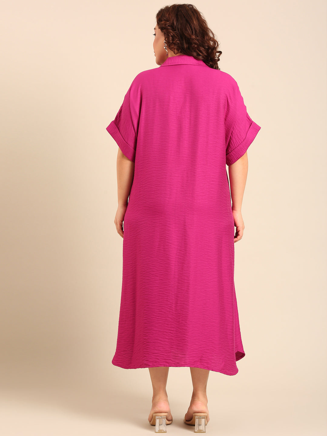 Relaxed Fit Drop Shoulder Midi Dress