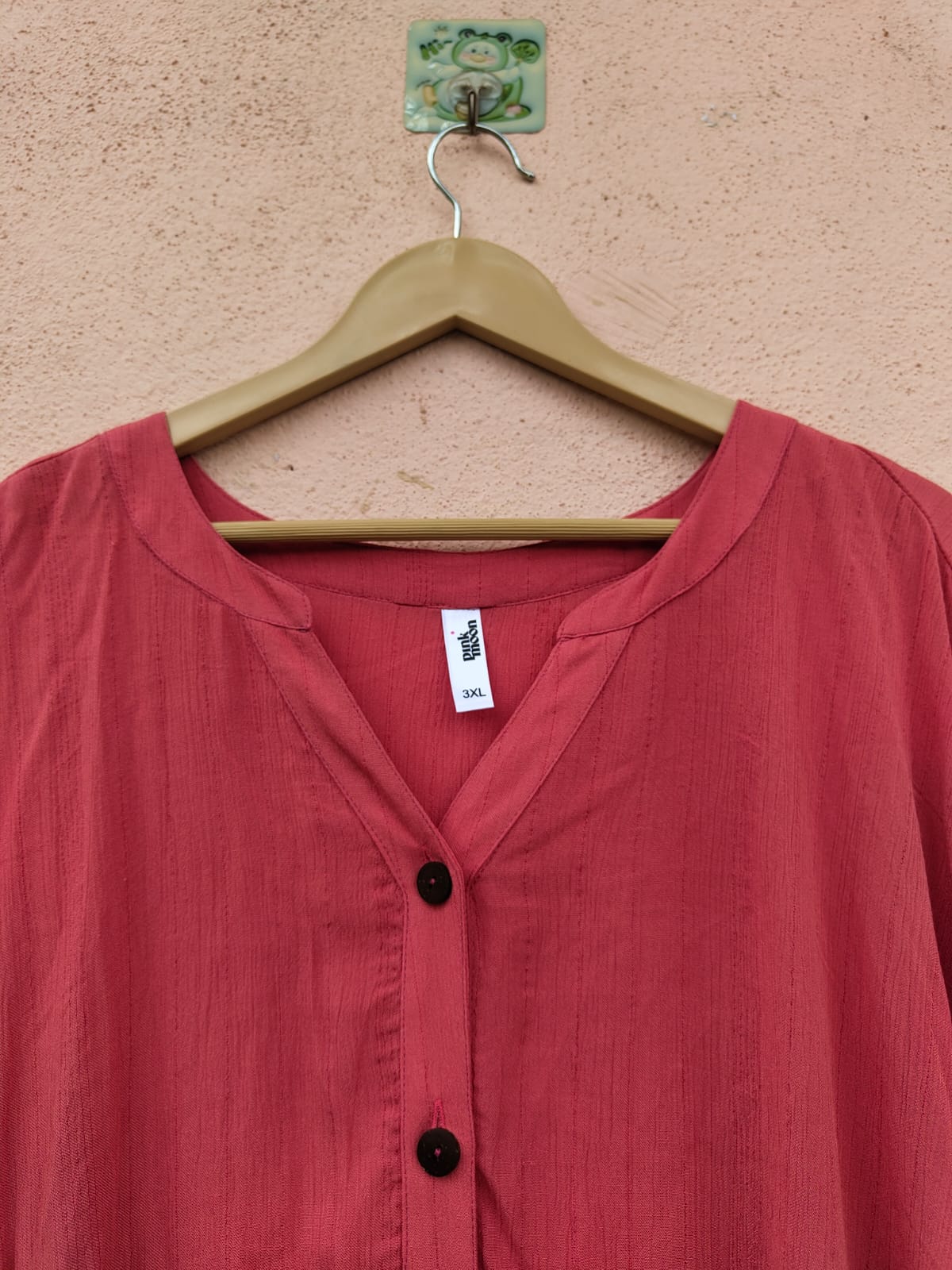 Rust Button Down Top1