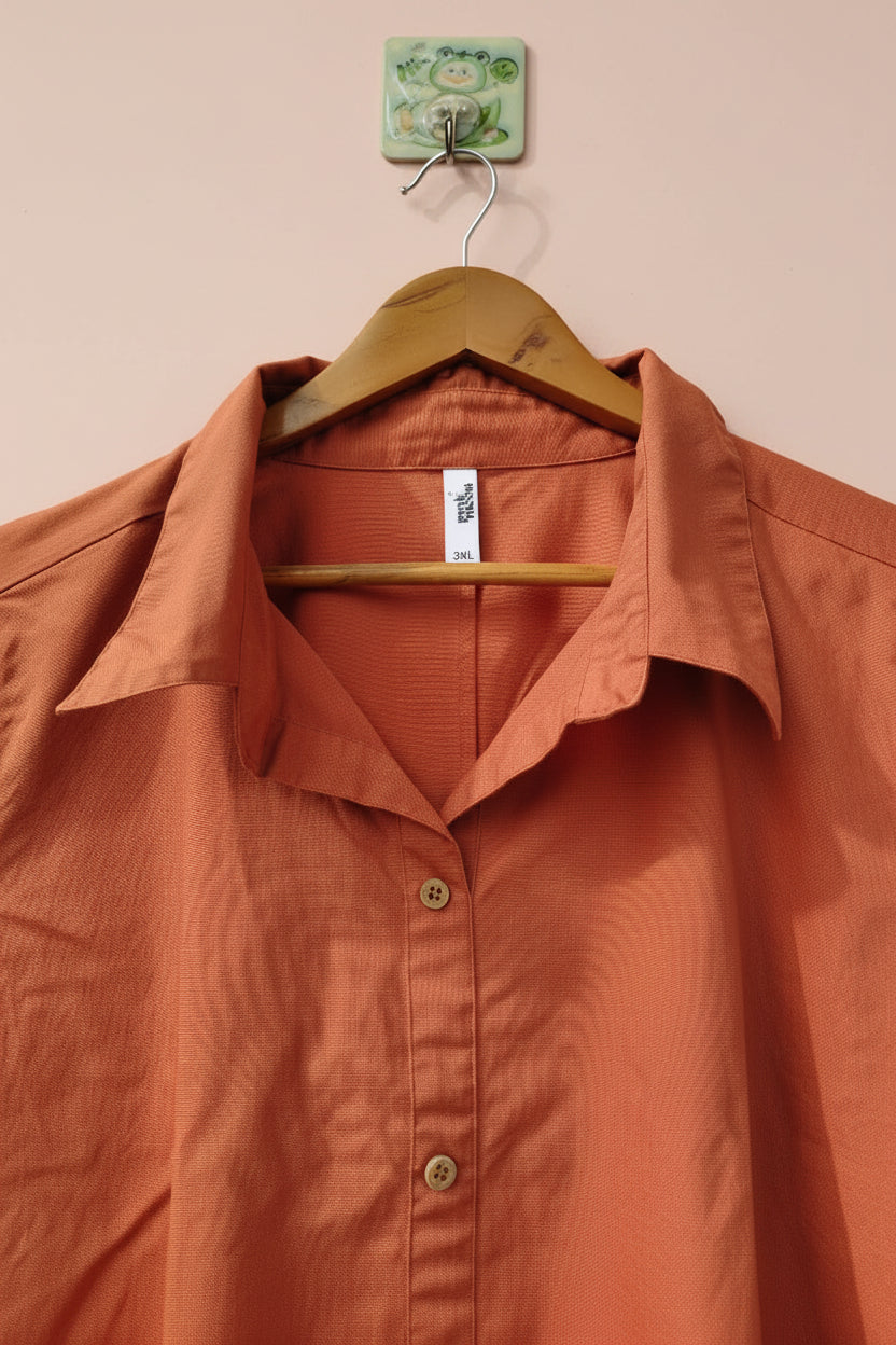 Rust collar dress2