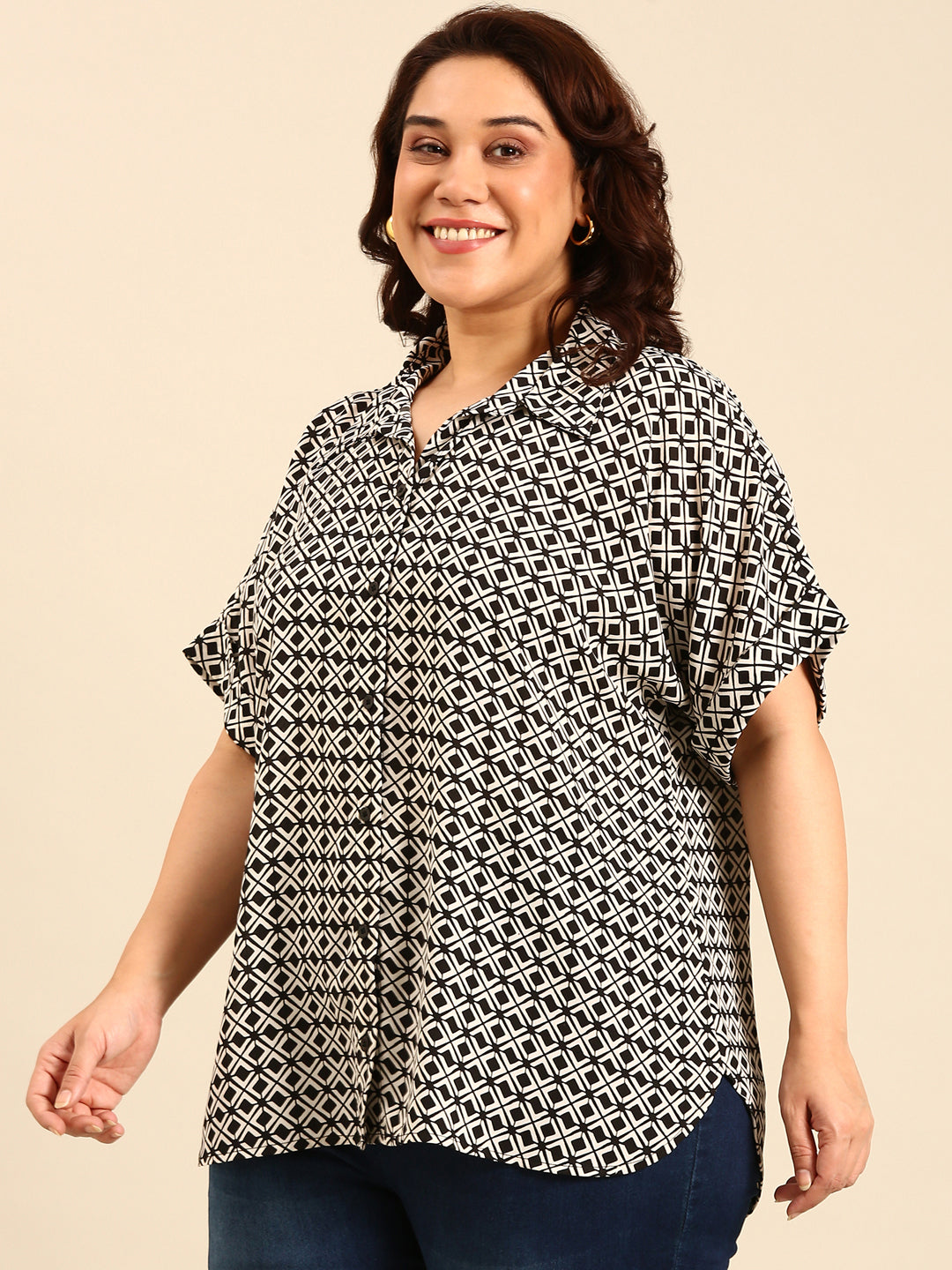 Grid Print Shirt