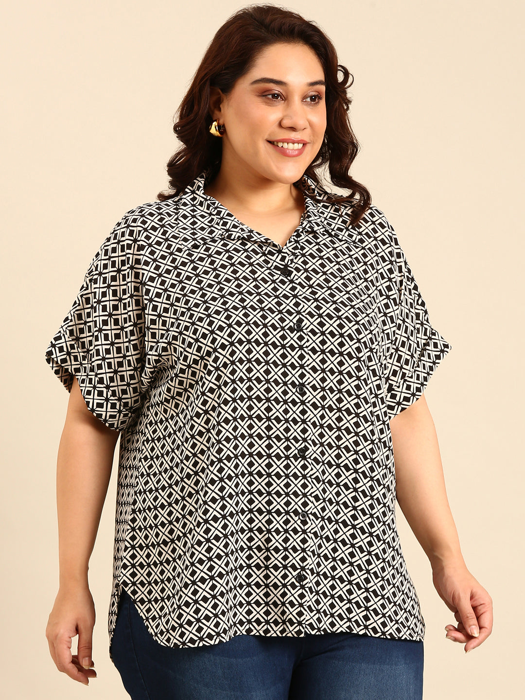 Grid Print Shirt